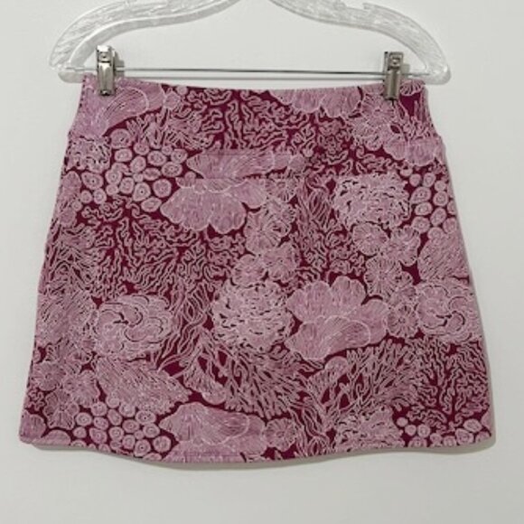 Tommy Bahama Golf & Tennis Deep Pink/White Skort Skirt Tropical Coral Reef Print - Picture 2 of 4